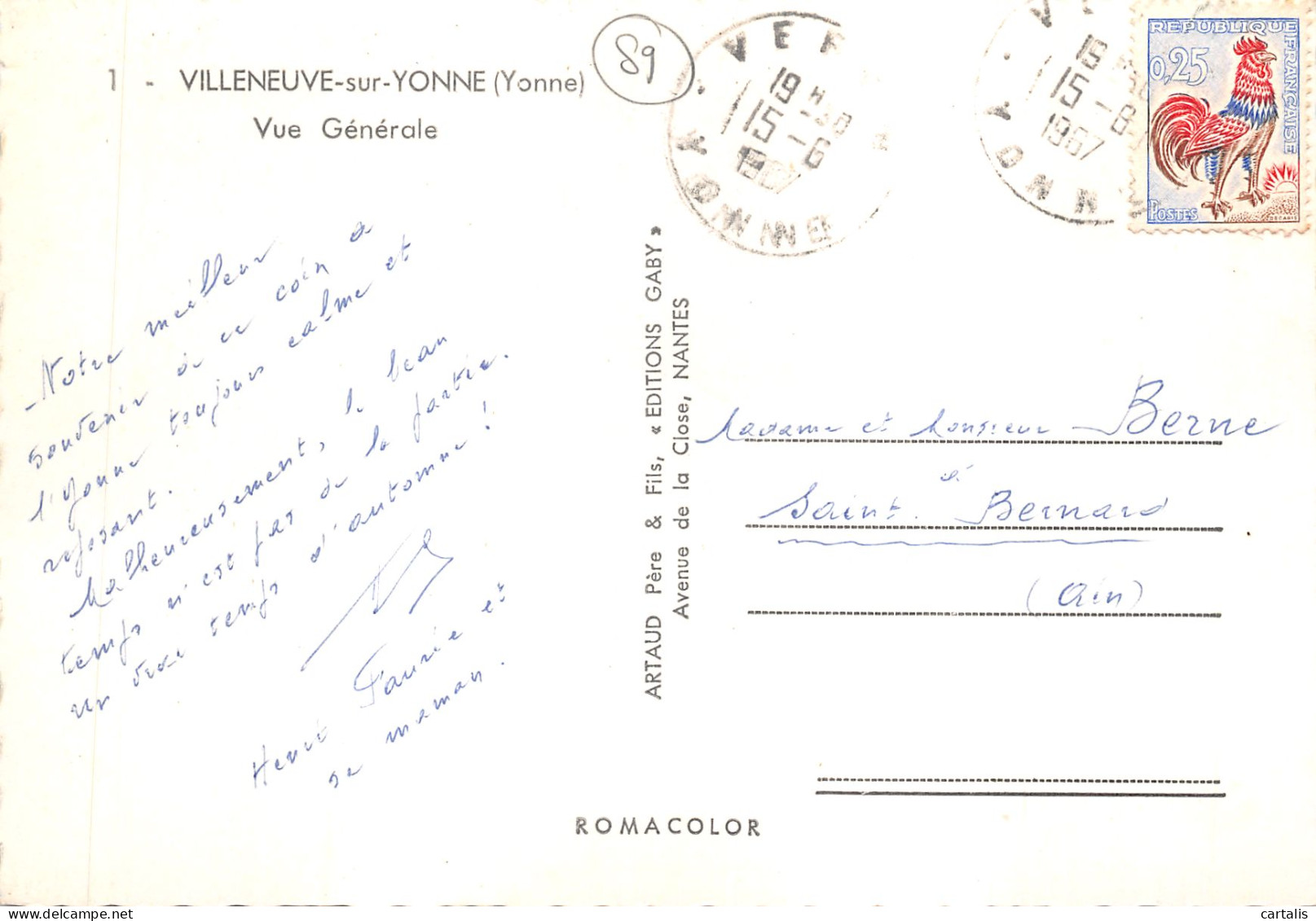 89-VILLENEUVE SUR YONNE-N 594-D/0235 - Villeneuve-sur-Yonne