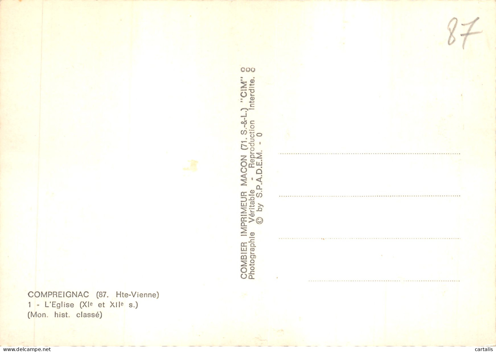 87-COMPREIGNAC-N 594-D/0003 - Other & Unclassified
