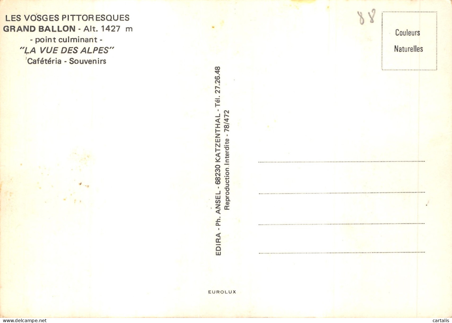 88-LE GRAND BALLON-N 594-D/0011 - Other & Unclassified