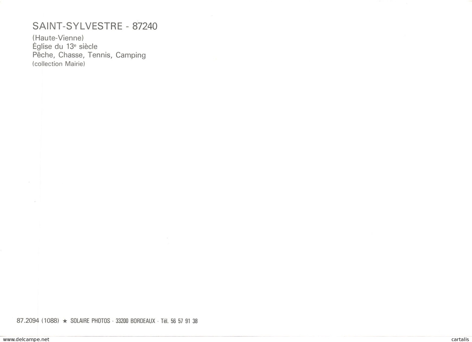 87-SAINT SYLVESTRE-N 594-C/0355 - Andere & Zonder Classificatie