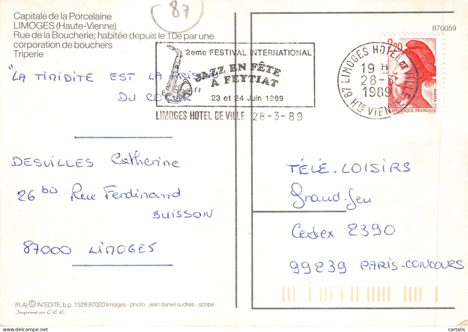 87-LIMOGES-N 594-C/0347 - Limoges