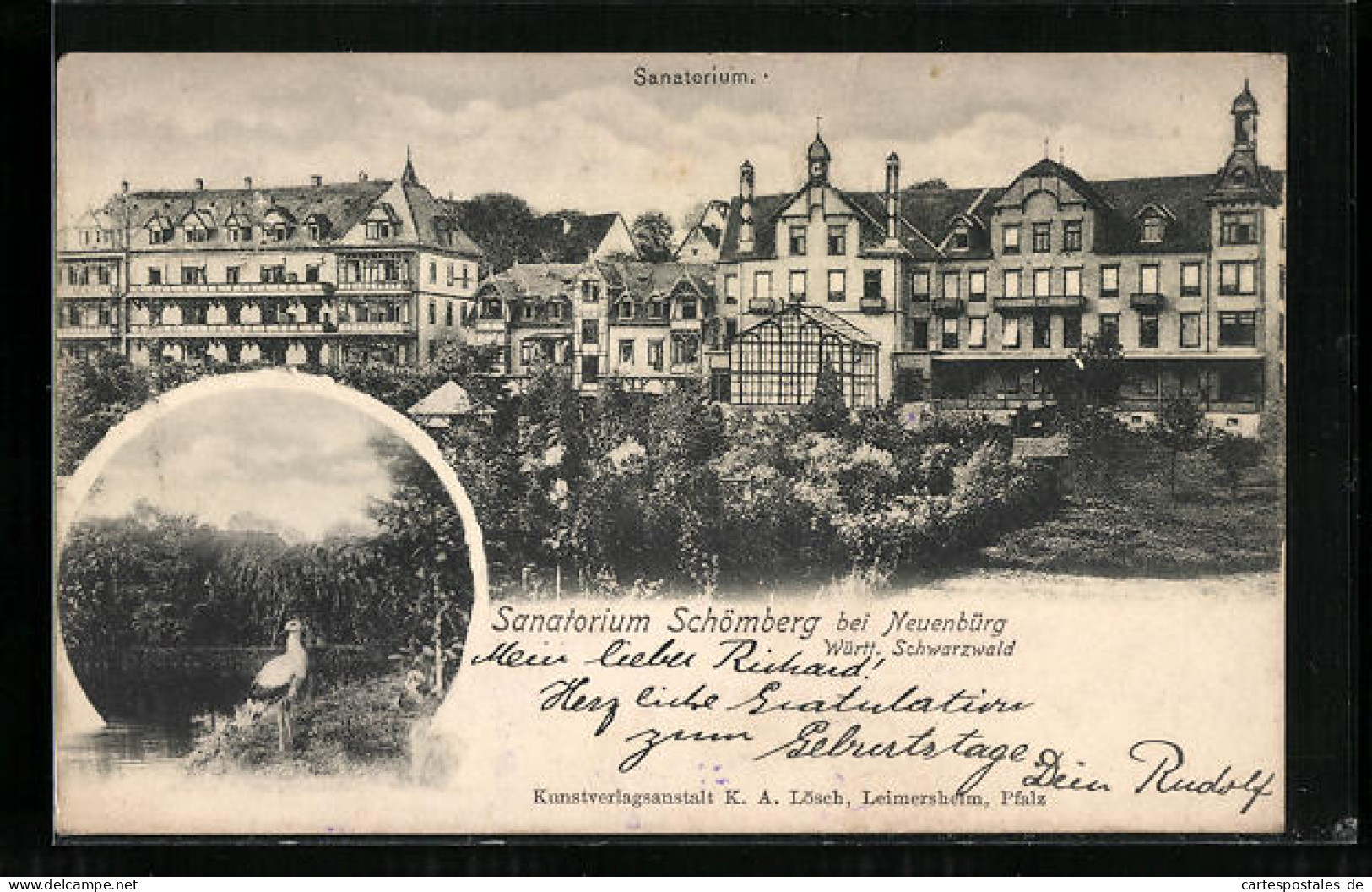 AK Schömberg Bei Neuenbürg, Blick Auf Das Sanatorium  - Schömberg
