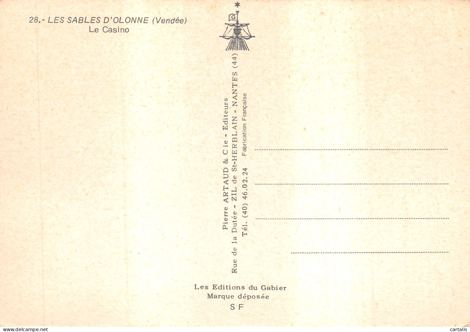 85-LES SABLES D OLONNE-N 594-C/0175 - Sables D'Olonne