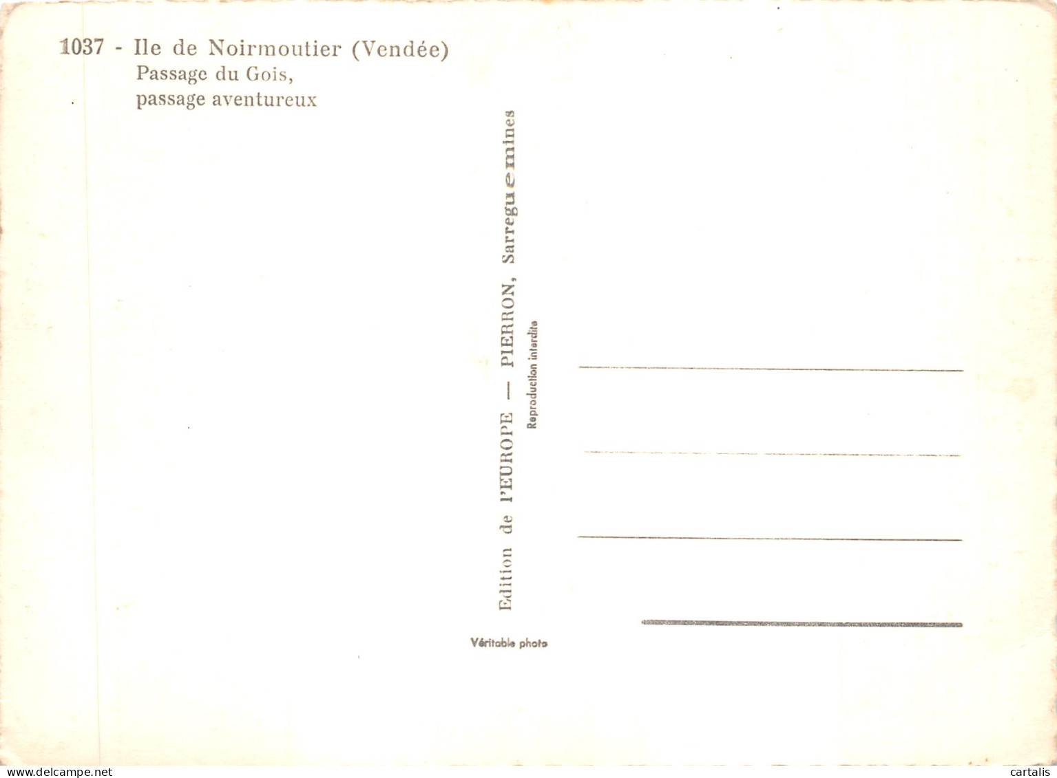 85-ILE DE NOIRMOUTIER-PASSAGE DU GOIS-N 594-C/0171 - Ile De Noirmoutier