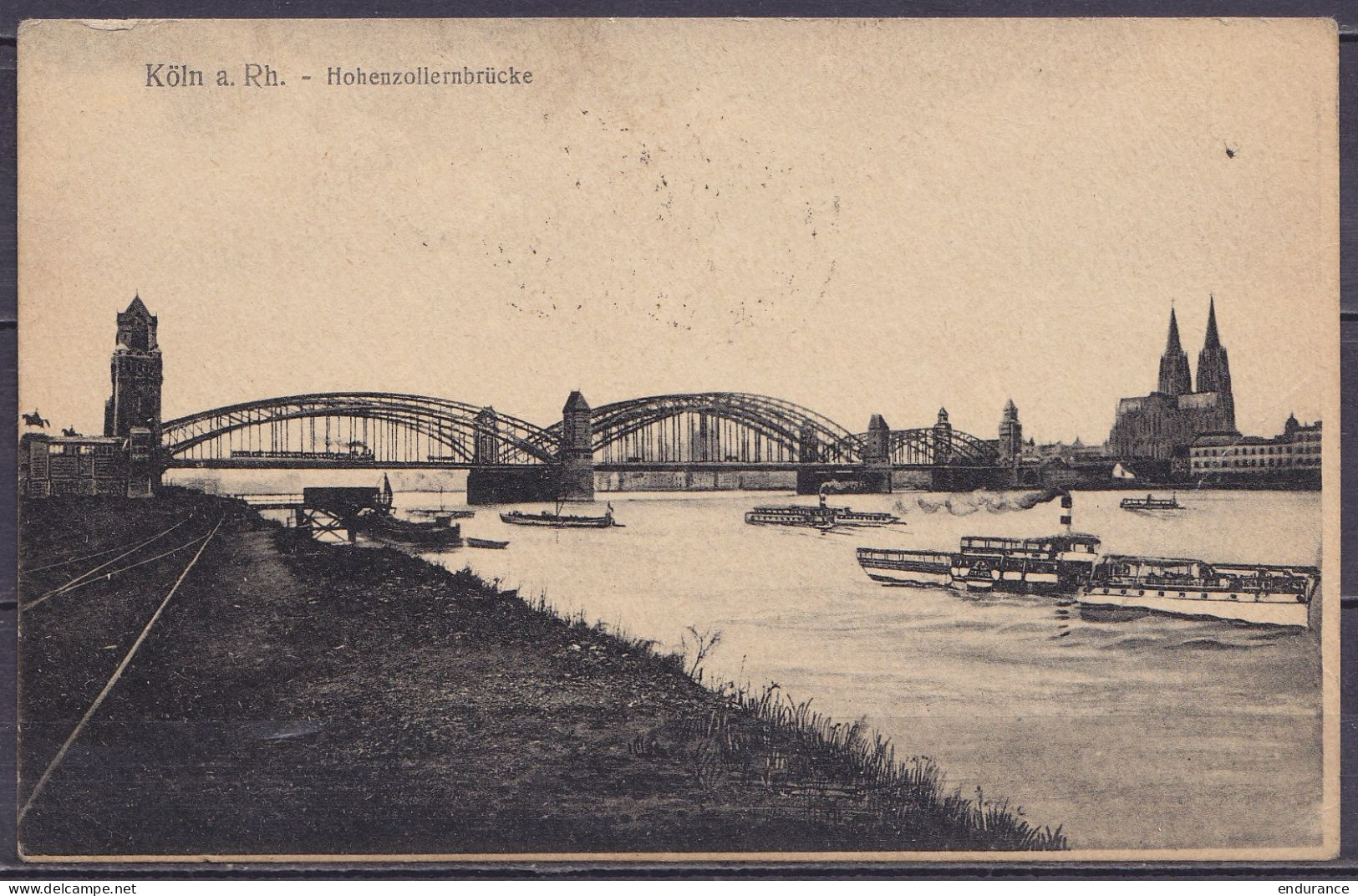 CP "Köln - Hohenzollernbrücke" En Franchise S.M. Càd "POSTES MILITAIRES BELGIQUE 11/17 III 1919/ BELGIË LEGERPOSTERIJ 11 - Army: Belgium