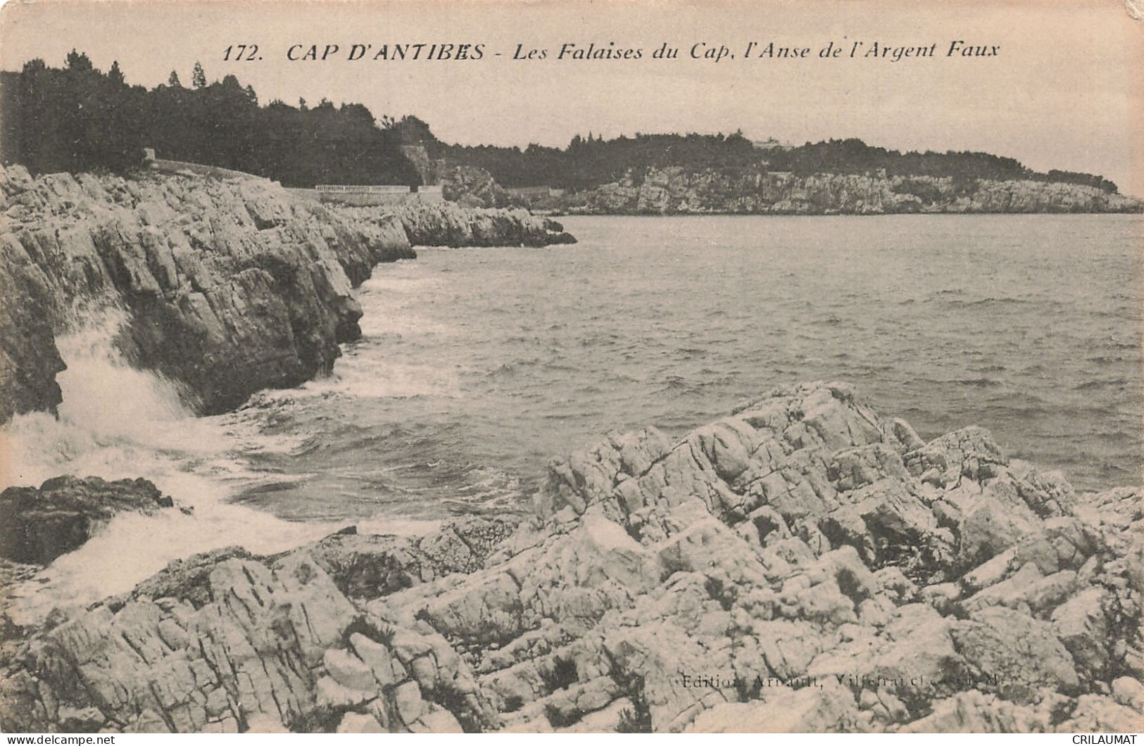 06-CAP D ANTIBES L ANSE DE L ARGENT FAUX-N°T5313-B/0189 - Cap D'Antibes - La Garoupe