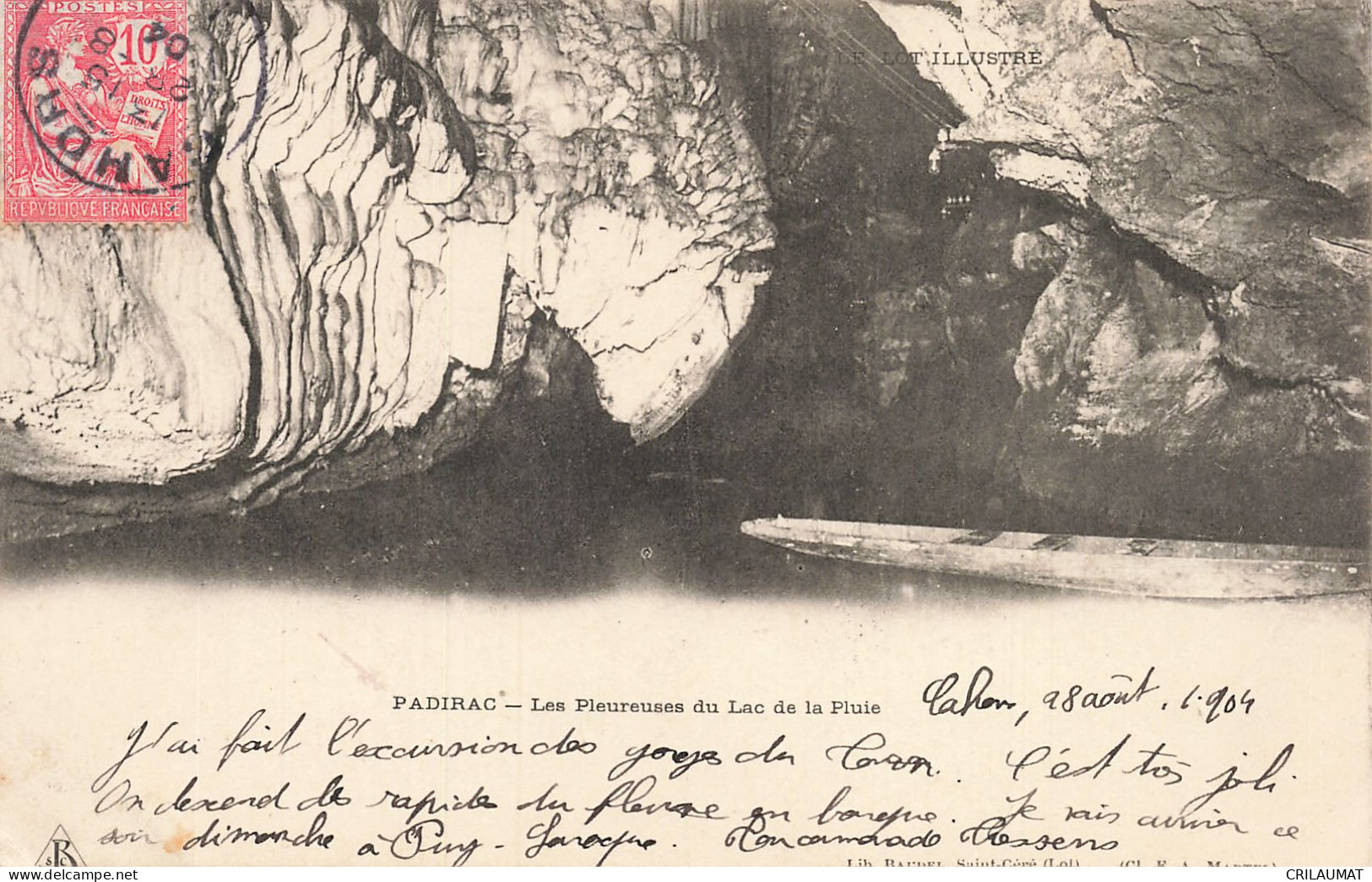 46-PADIRAC LES PLEUREUSES DU LAC DE LA PLUIE-N°T5313-A/0395 - Padirac