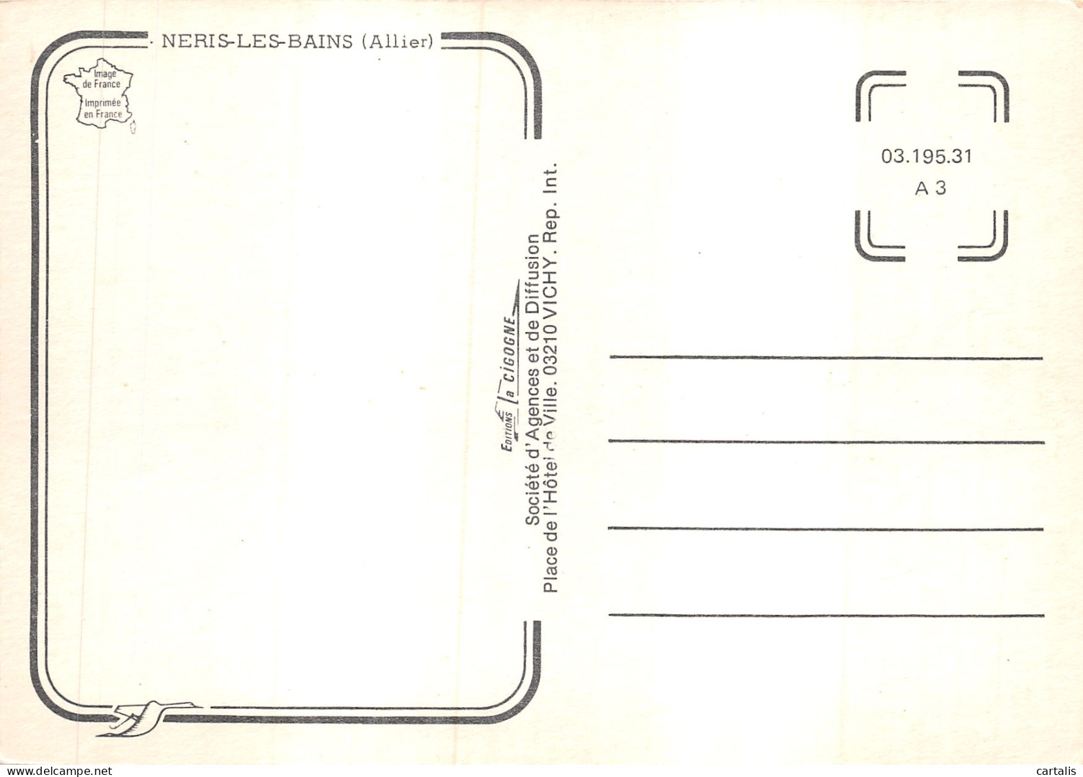 03-NERIS LES BAINS-N 596-A/0337 - Neris Les Bains