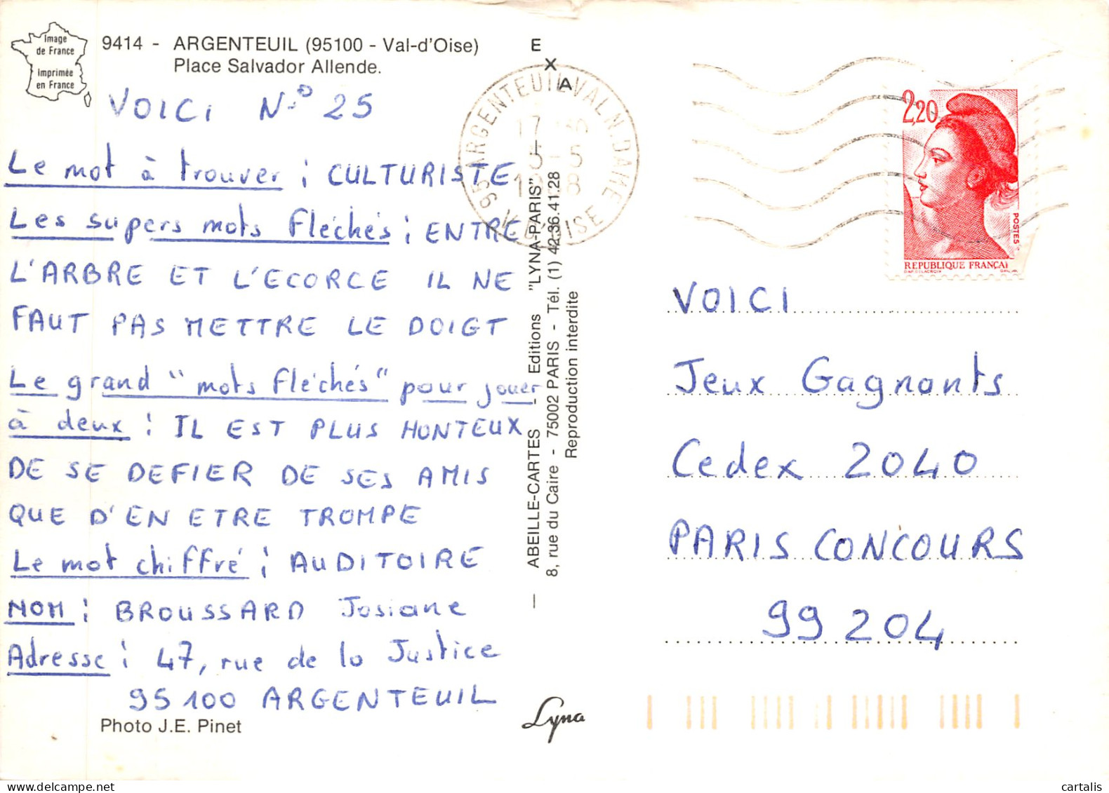 95-ARGENTEUIL-N 595-C/0127 - Argenteuil
