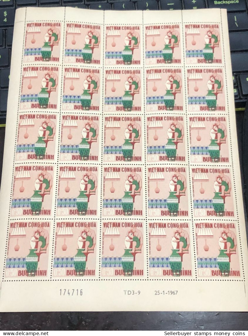 Vietnam South Sheet Stamps Before 1975(3$ Artisanat  1967) 1 Pcs25 Stamps Quality Good - Viêt-Nam