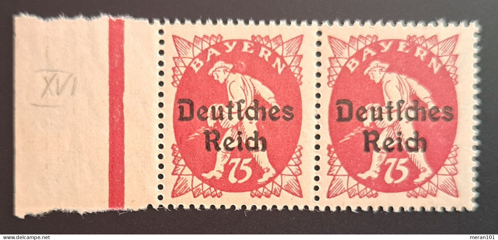 Deutsches Reich 1920, Paar Mi 127 Plattenfehler XVI, MNH(postfrisch), Geprüft - Neufs