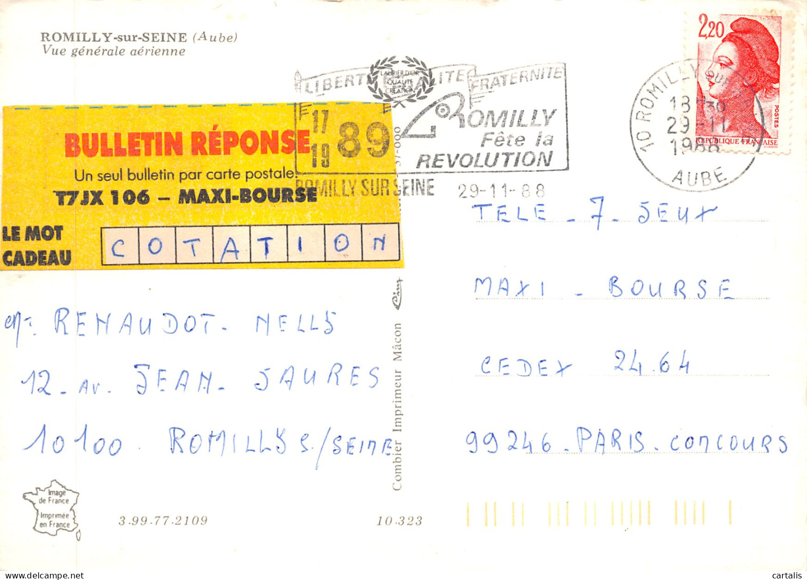 10-ROMILLY SUR SEINE-N 596-D/0229 - Romilly-sur-Seine