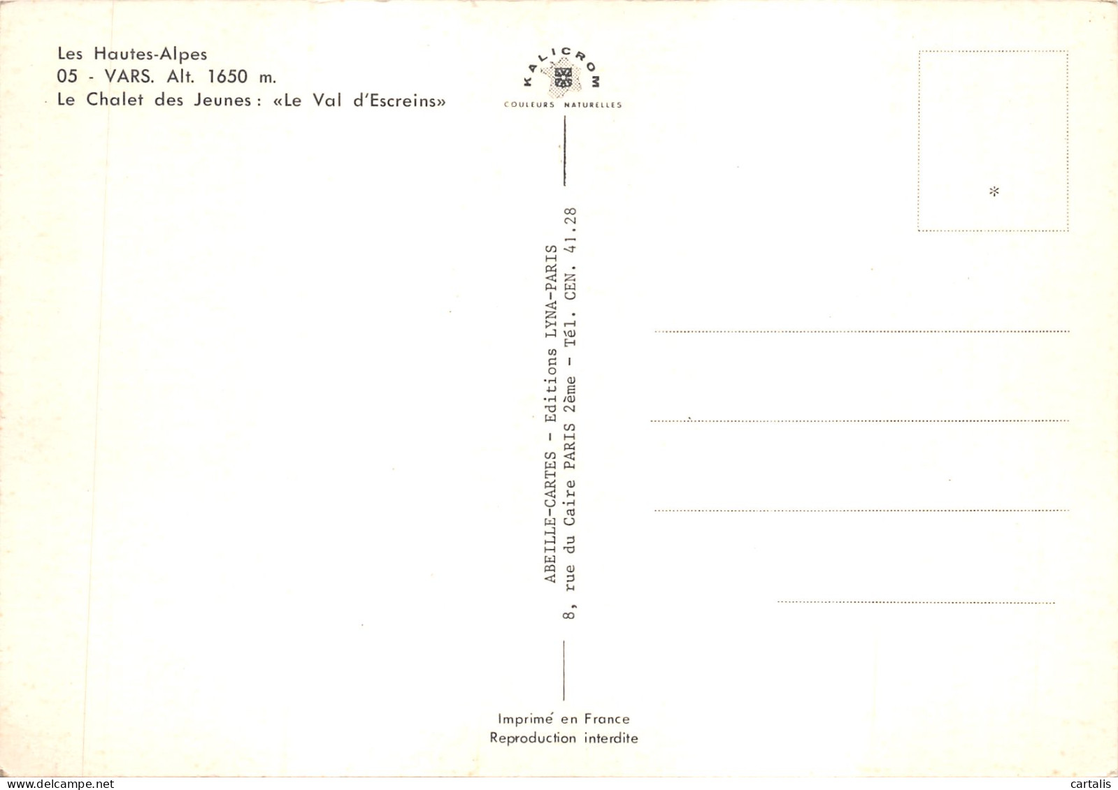 05-VARS LES CLAUX-N 596-B/0341 - Other & Unclassified