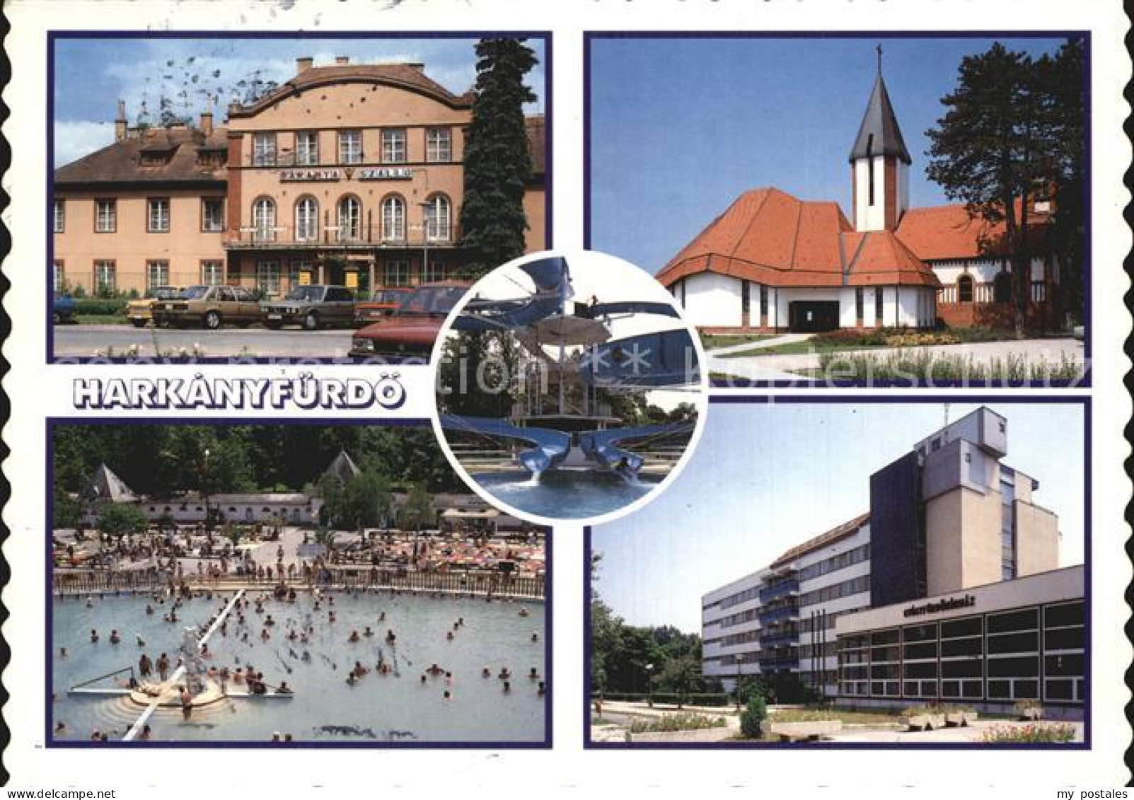 72516558 Harkanyfuerdo Hotel Kirche Schwimmbad Gebaeude Ungarn - Hungary
