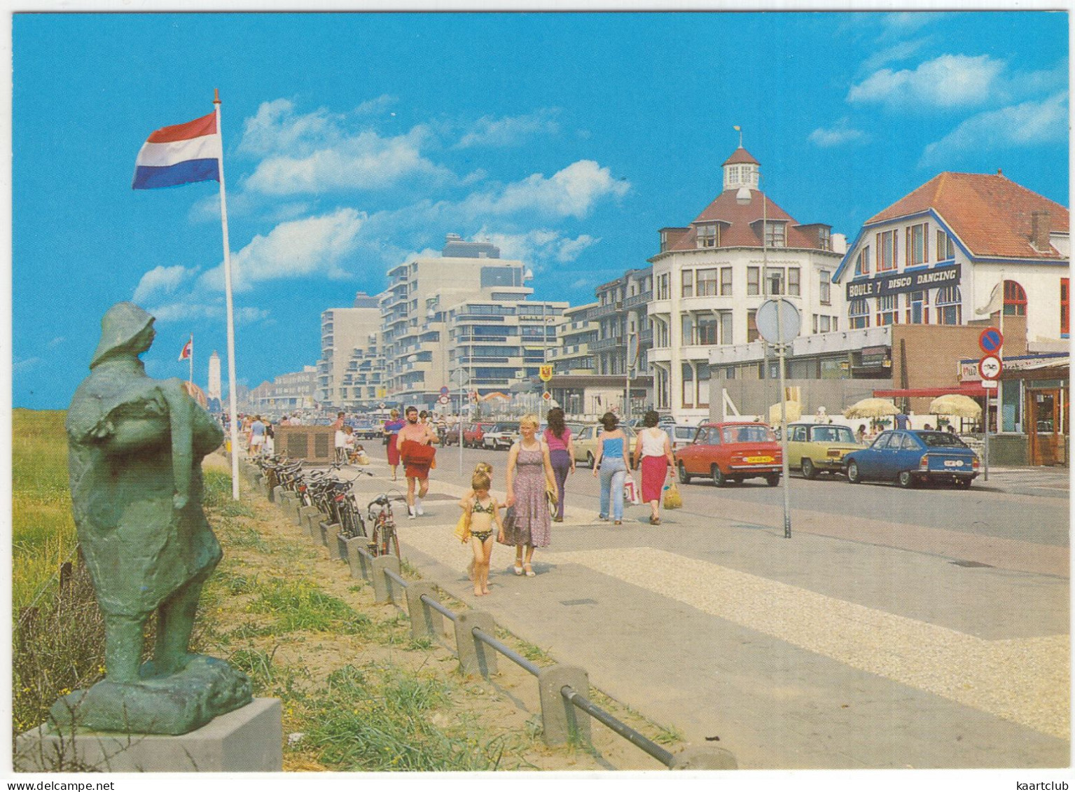 Noordwijk Aan Zee: DAF 44, CITROËN GS - Boulevard, 'Boule 7 Disco Dancing' - (Holland) - Voitures De Tourisme