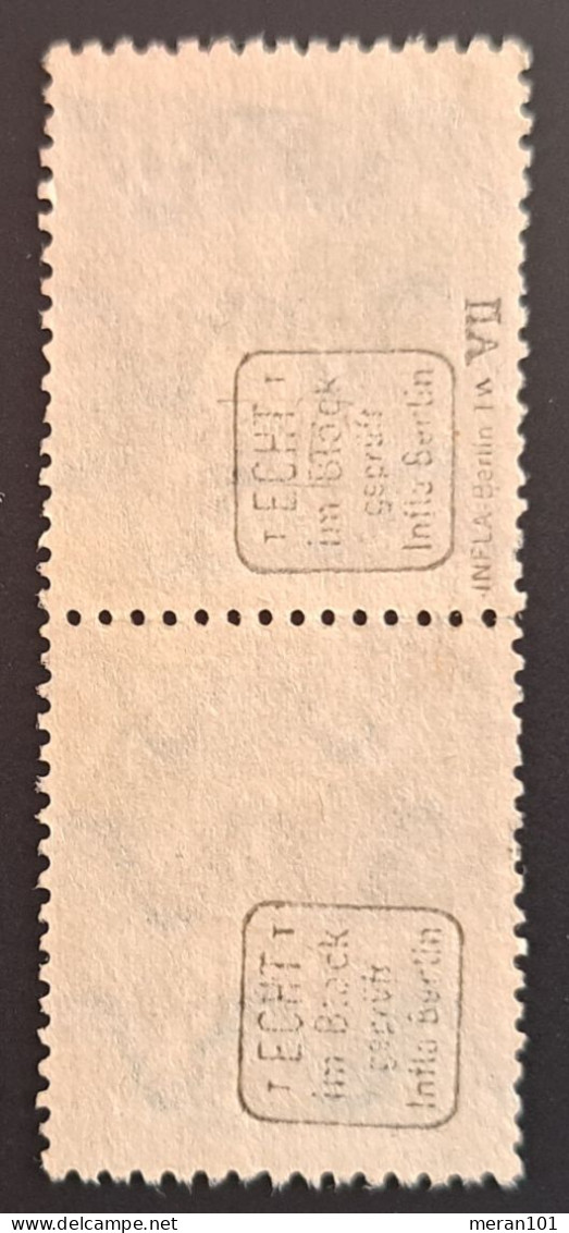 Deutsches Reich 1920, Paar Mi 126 Plattenfehler VII, Gestempelt, Geprüft - Used Stamps