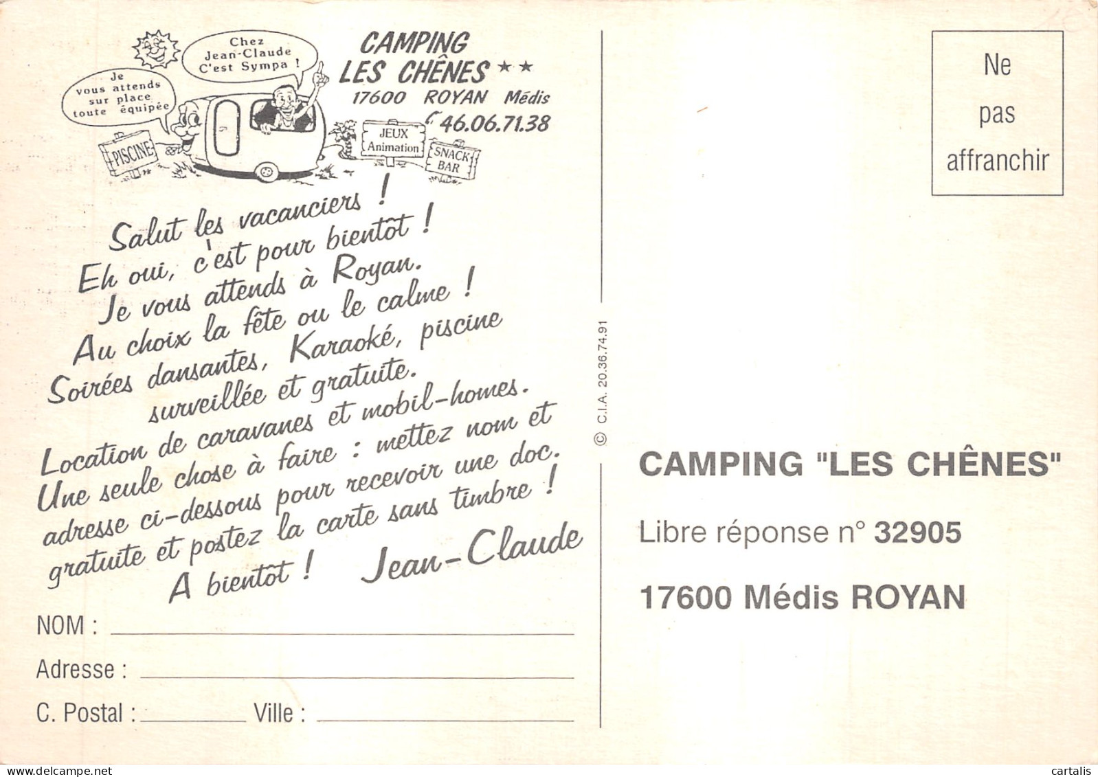 17-ROYAN-CAMPING LES CHENES-N 597-C/0305 - Royan