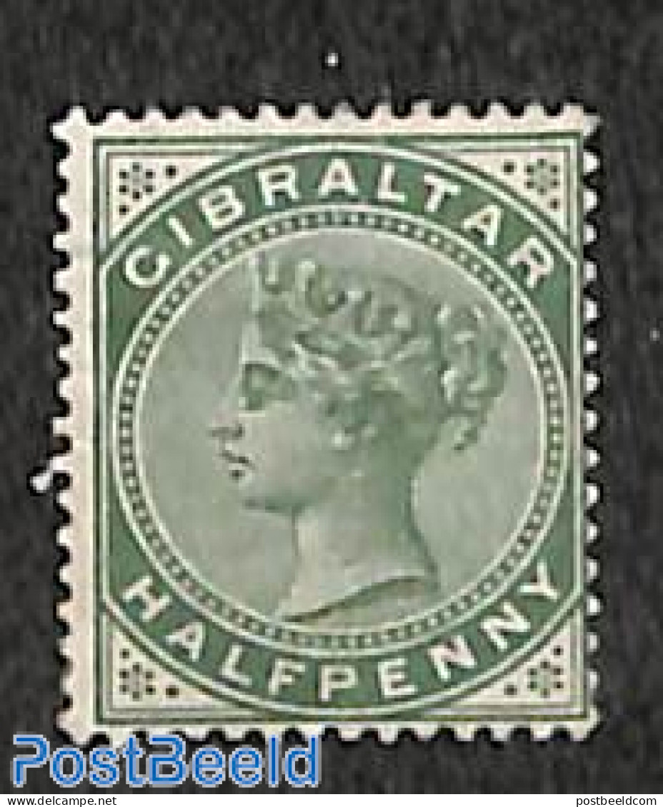 Gibraltar 1886 1/2p, Stamp Out Of Set, Unused (hinged) - Gibraltar