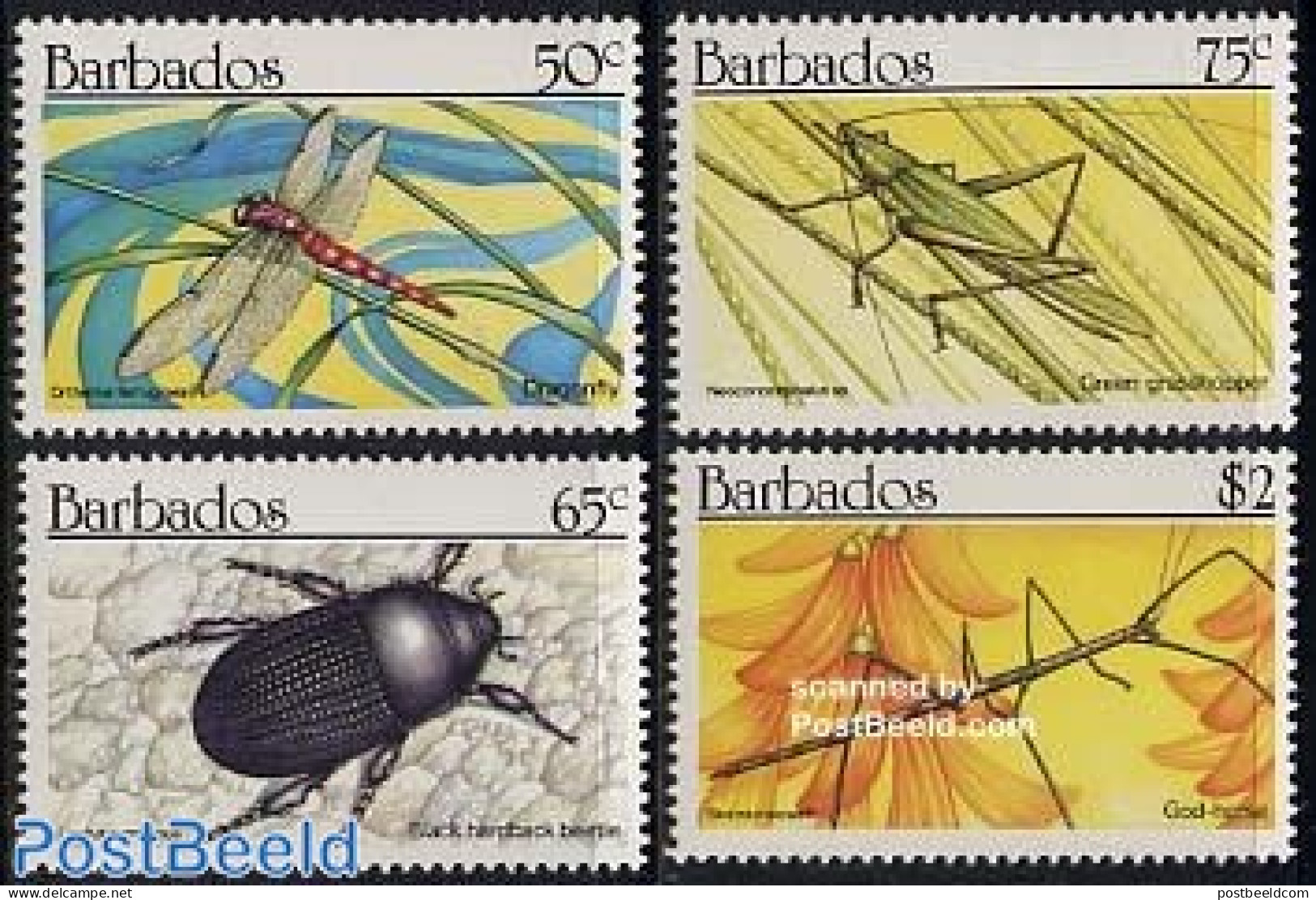 Barbados 1990 Insects 4v, Mint NH, Nature - Insects - Barbades (1966-...)