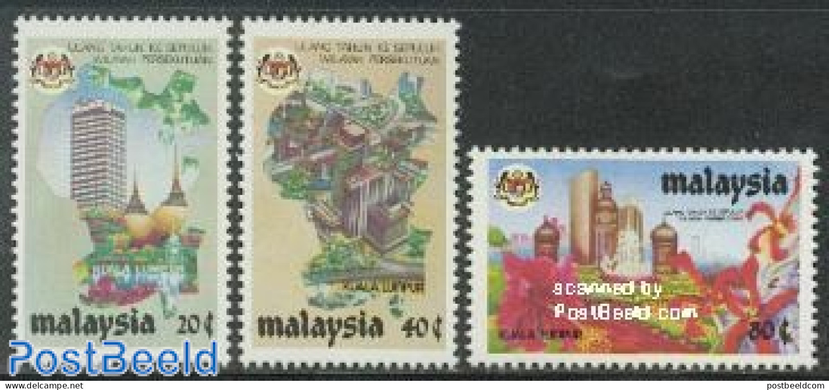 Malaysia 1984 Kuala Lumpur 3v, Mint NH - Sonstige & Ohne Zuordnung