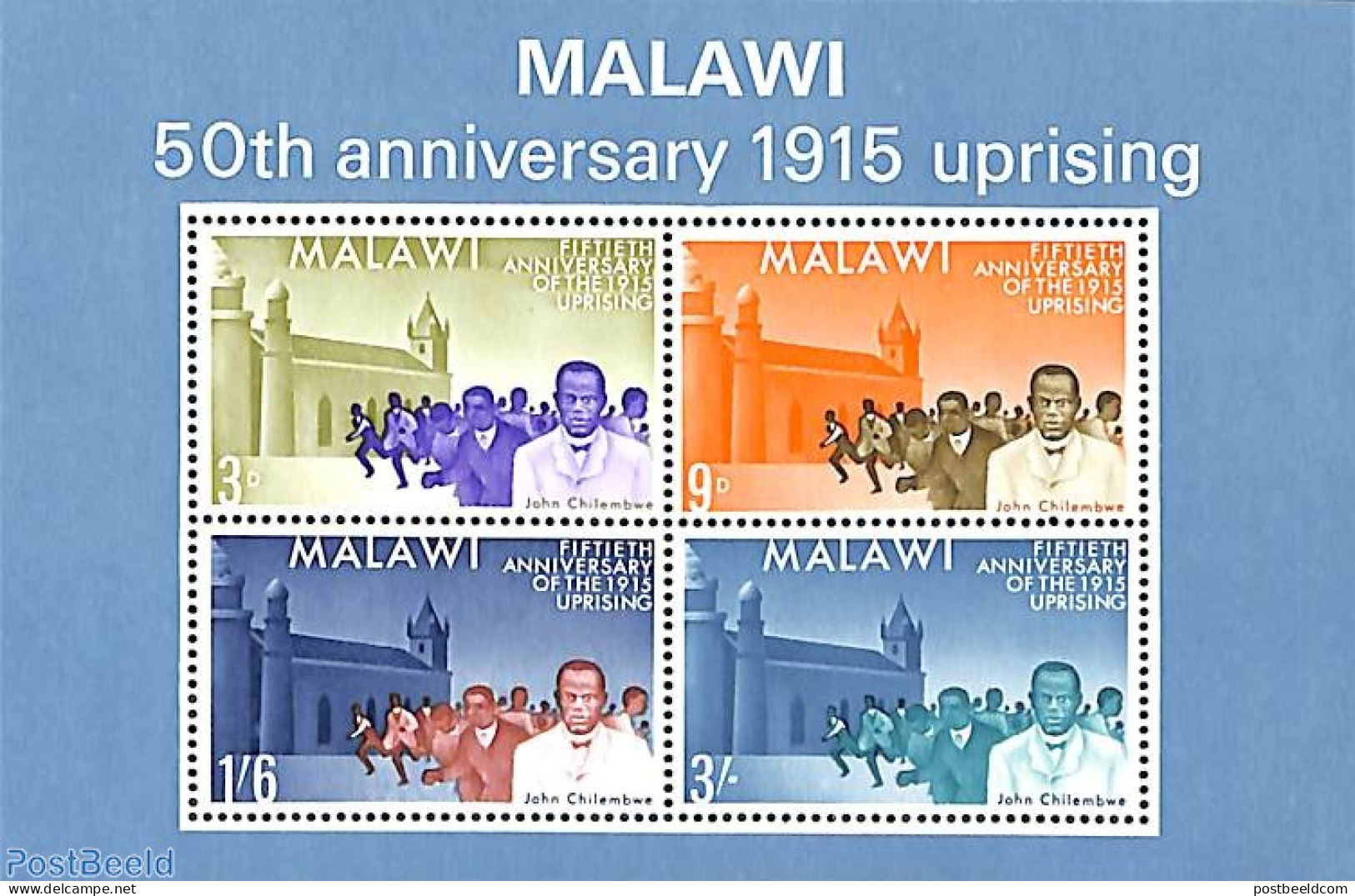 Malawi 1965 Uprising Under John Chilembwe S/s, Mint NH, History - History - Malawi (1964-...)