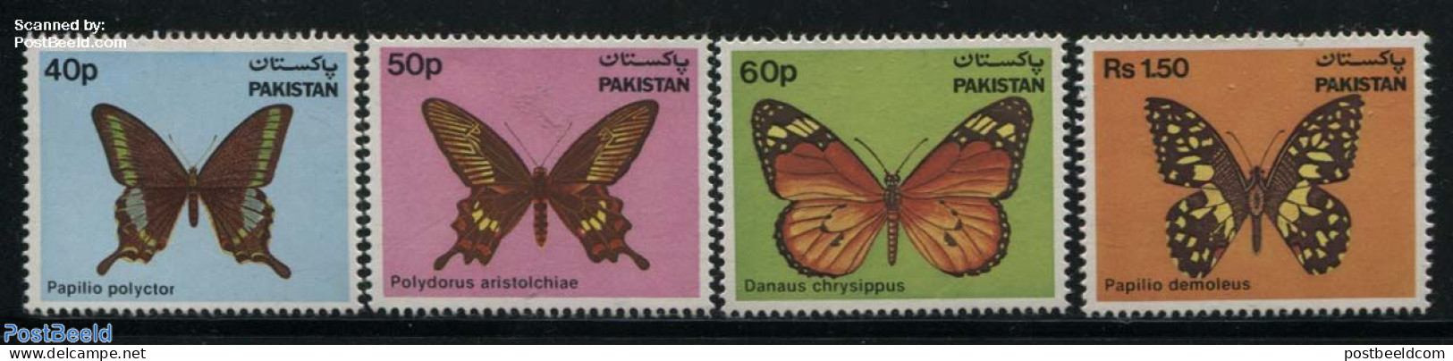 Pakistan 1983 Butterflies 4v, Mint NH, Nature - Butterflies - Pakistan