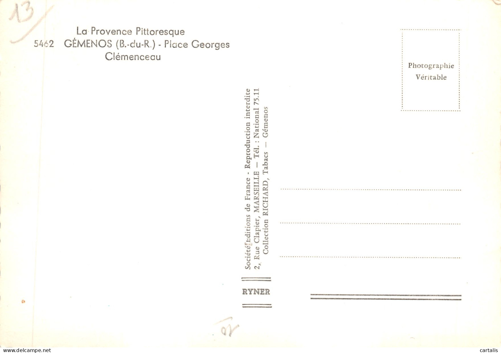 13-GEMENOS-N 597-A/0149 - Other & Unclassified