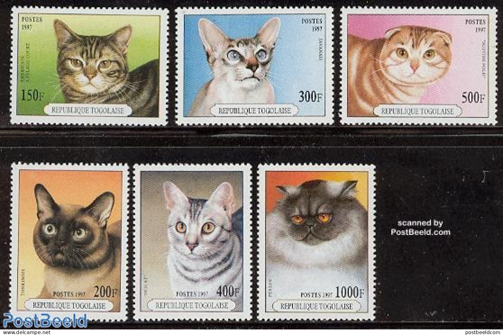 Togo 1997 Cats 6v, Mint NH, Nature - Cats - Togo (1960-...)