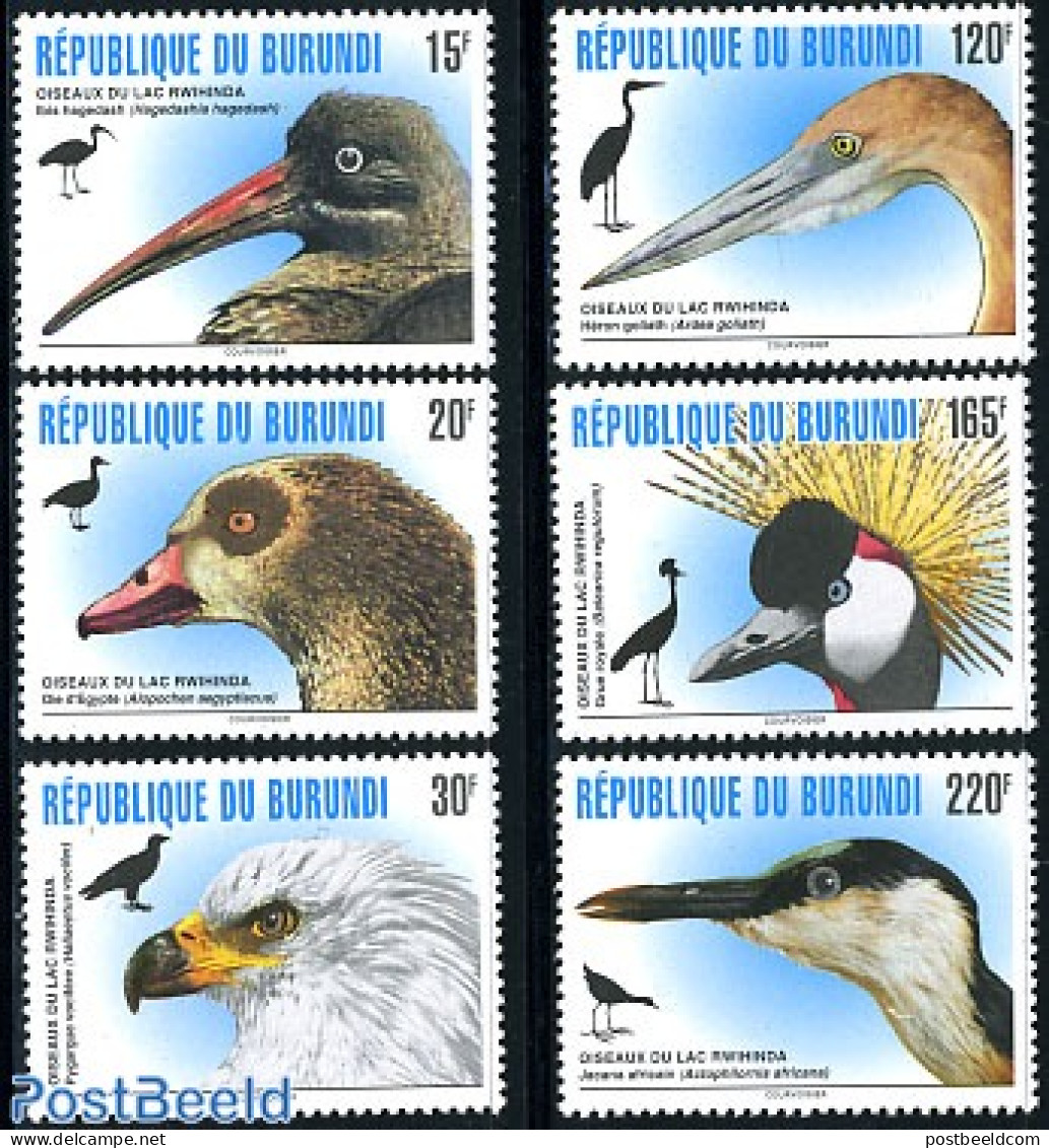 Burundi 1996 Birds 6v, Mint NH, Nature - Birds - Other & Unclassified