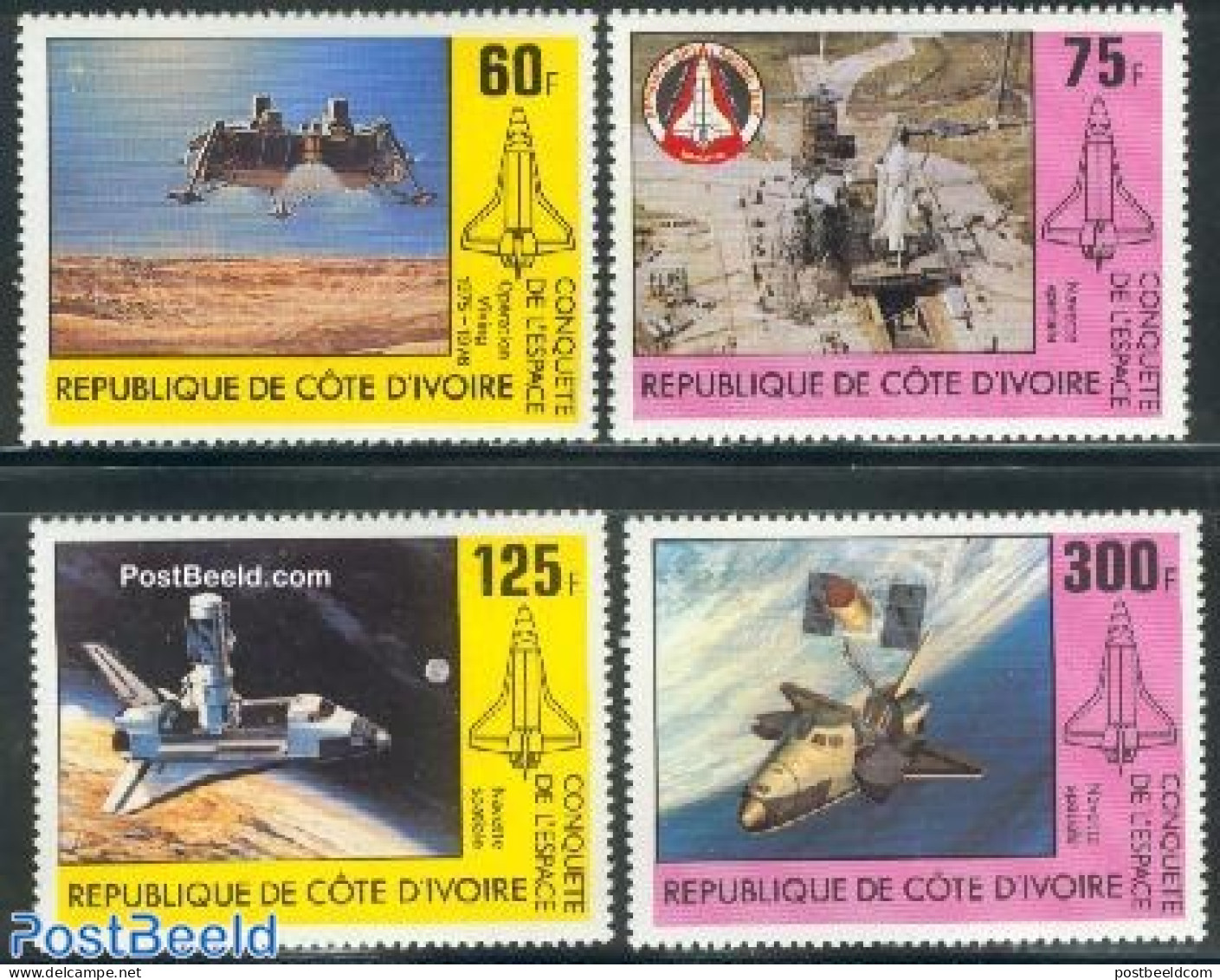 Ivory Coast 1981 Space Exploration 4v, Mint NH, Transport - Space Exploration - Ungebraucht