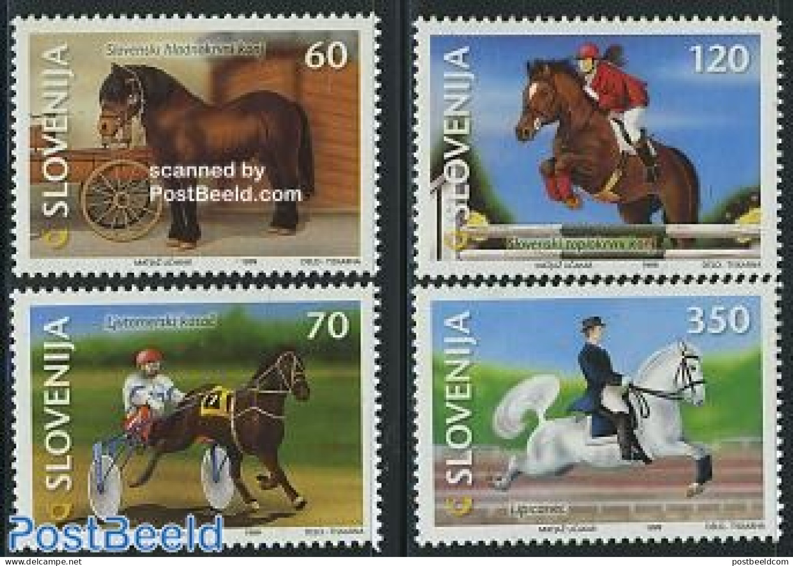 Slovenia 1999 Horses 4v, Mint NH, Nature - Horses - Slovénie