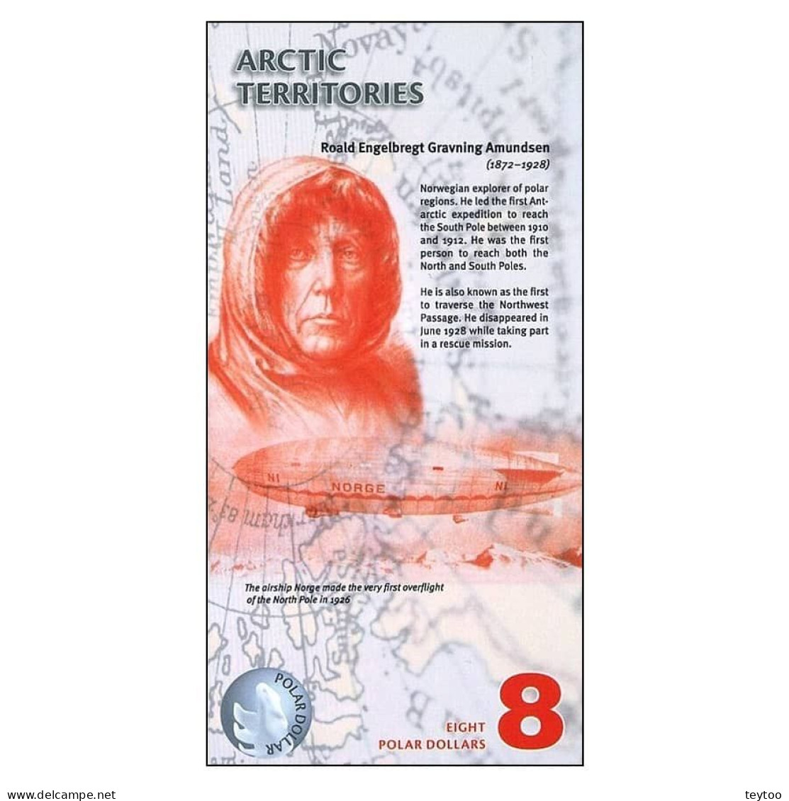 C0024# Territorios Árticos 2011 [BLL] 8 Dólar Polar (SC) - Specimen