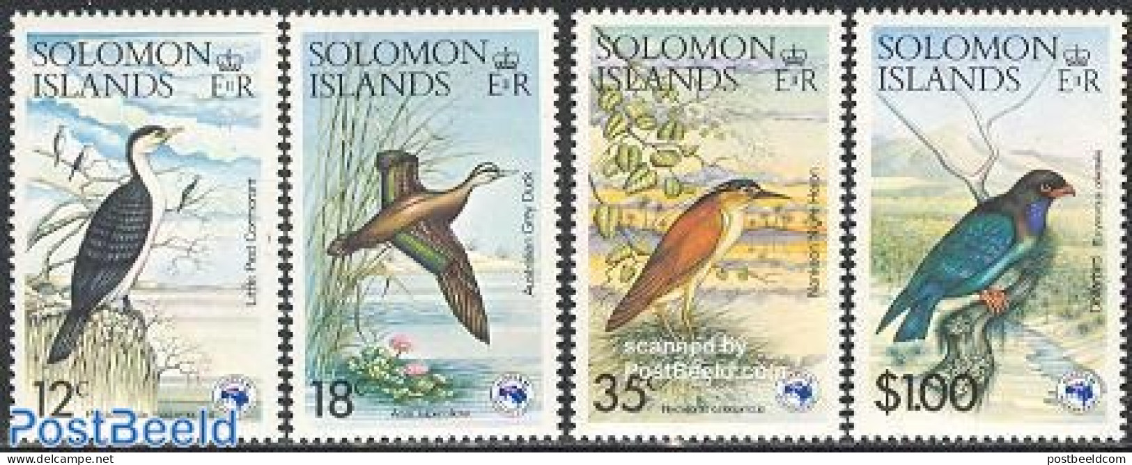 Solomon Islands 1984 Ausipex 4v, Mint NH, Nature - Birds - Isole Salomone (1978-...)