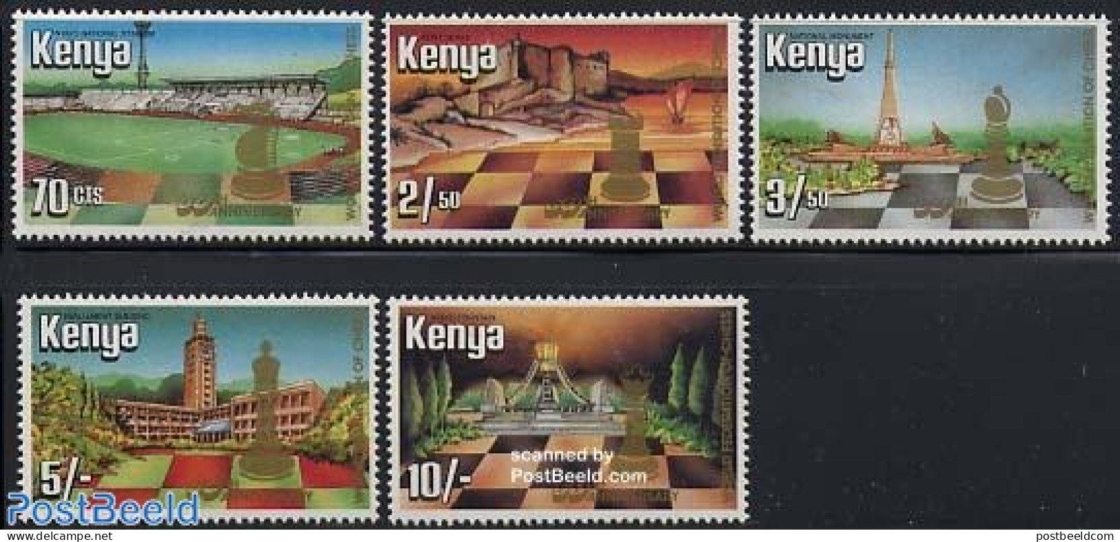 Kenia 1984 Chess Association 5v, Mint NH, Sport - Chess - Chess