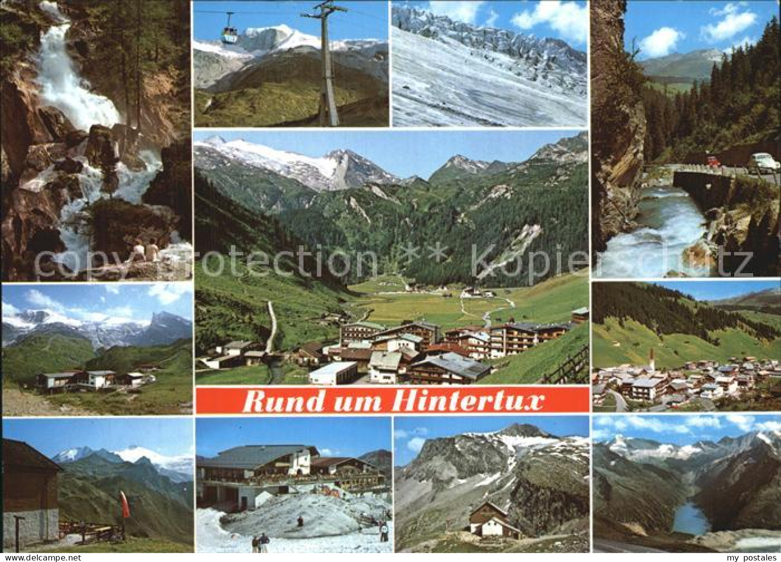 72515904 Hintertux Zillertal Wasserfall Gondelbahn Panorama Strasse Teilansichte - Other & Unclassified