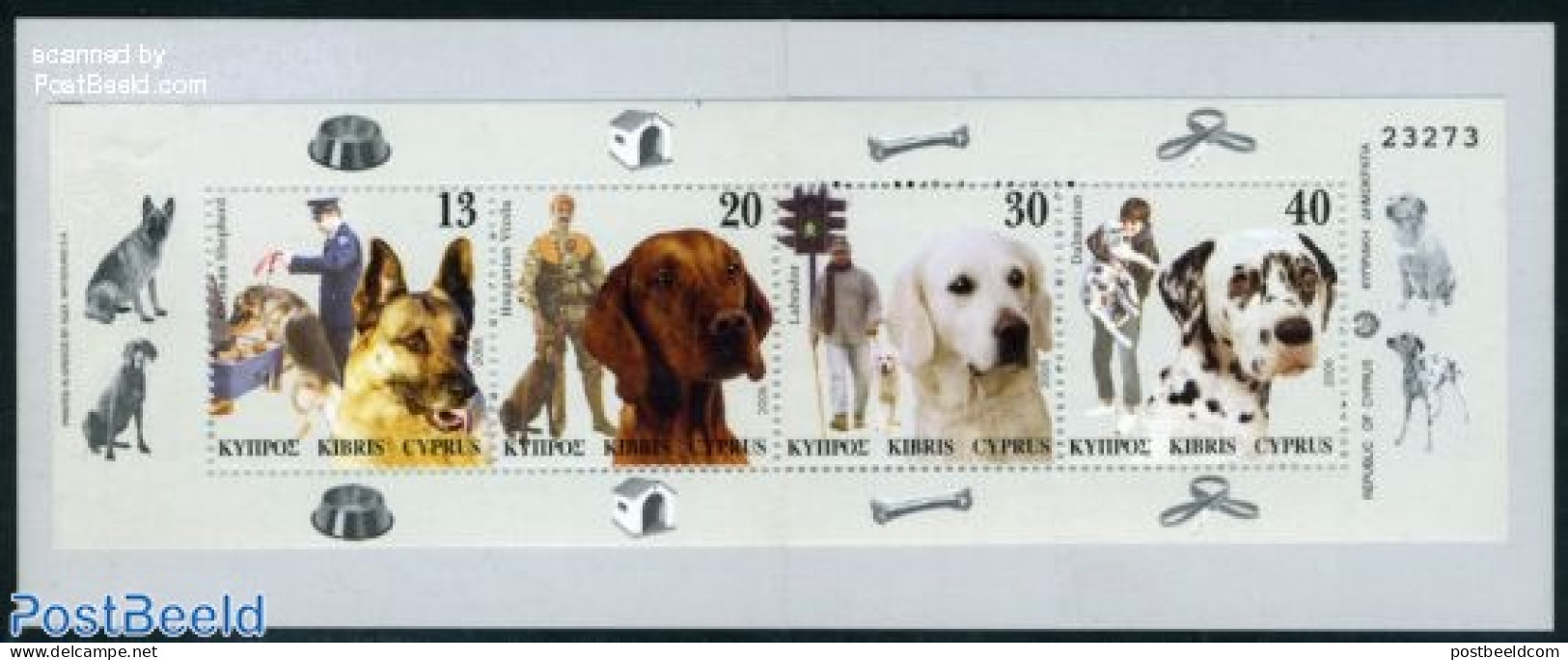 Cyprus 2005 Dogs Booklet, Mint NH, Nature - Various - Dogs - Stamp Booklets - Police - Nuevos