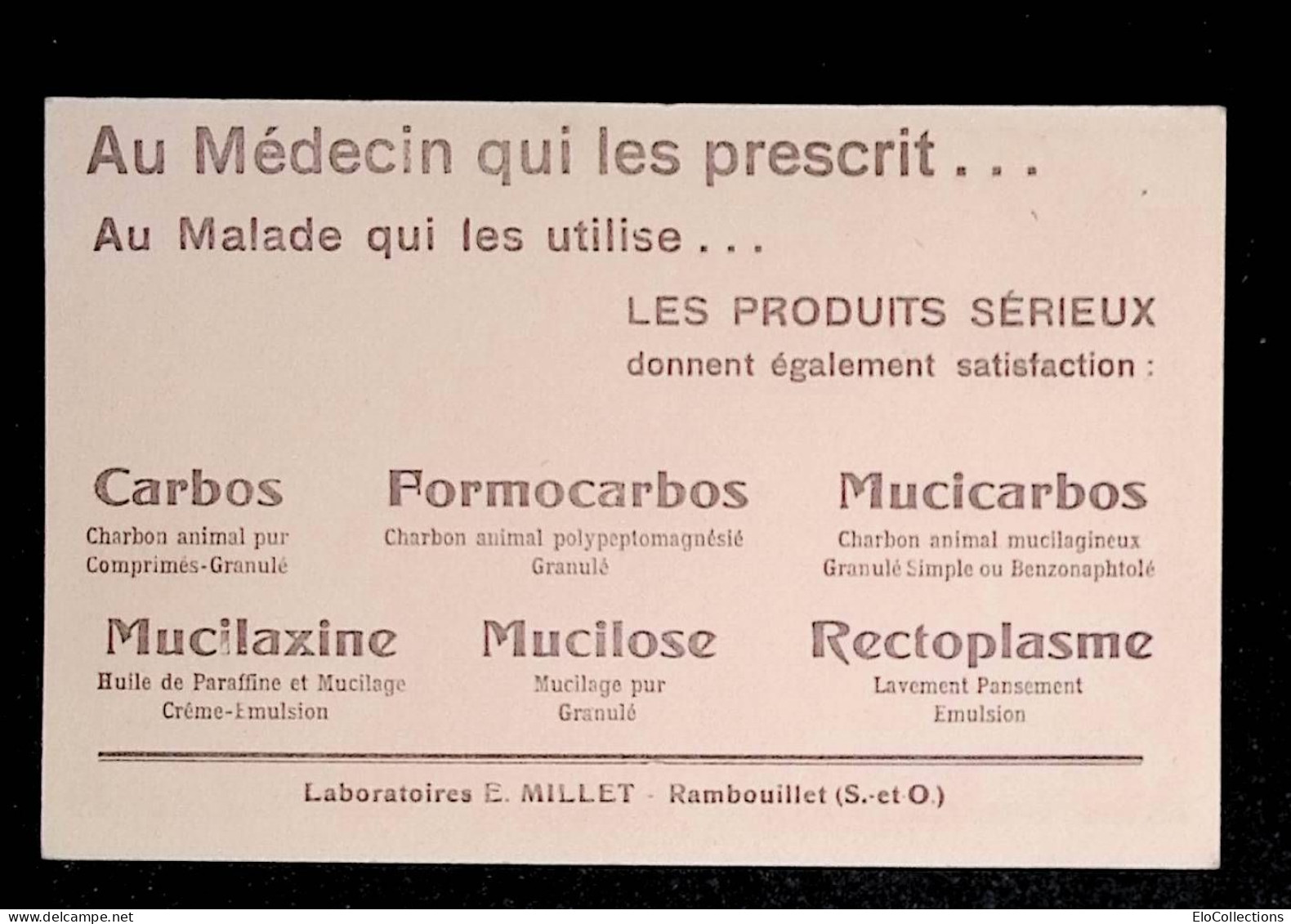 Cp, Pblicité, Laboratoires E. Millet, 78, Rambouillet, 2 Scans, Parc De Rambouillet, Les Coquillages Et La Rivière - Pubblicitari