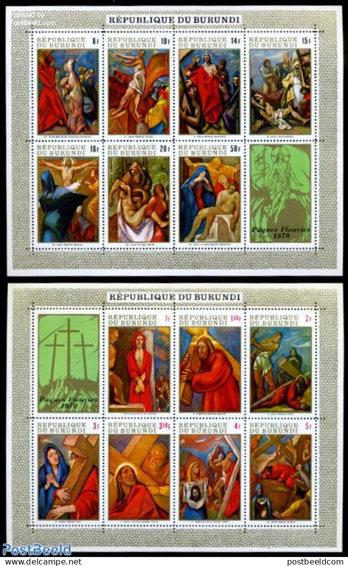 Burundi 1970 Easter 2 S/s, Mint NH, Religion - Religion - Art - Paintings - Other & Unclassified