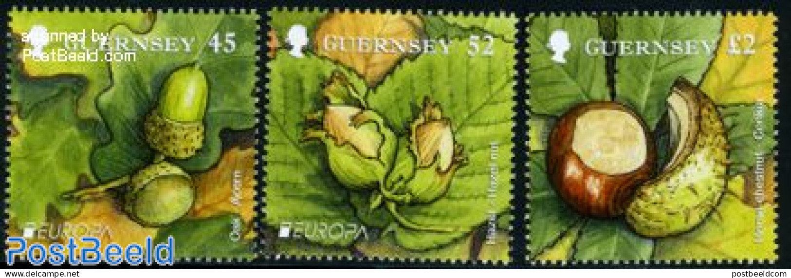 Guernsey 2011 Europa, Forests 3v, Mint NH, History - Nature - Europa (cept) - Trees & Forests - Rotary, Lions Club