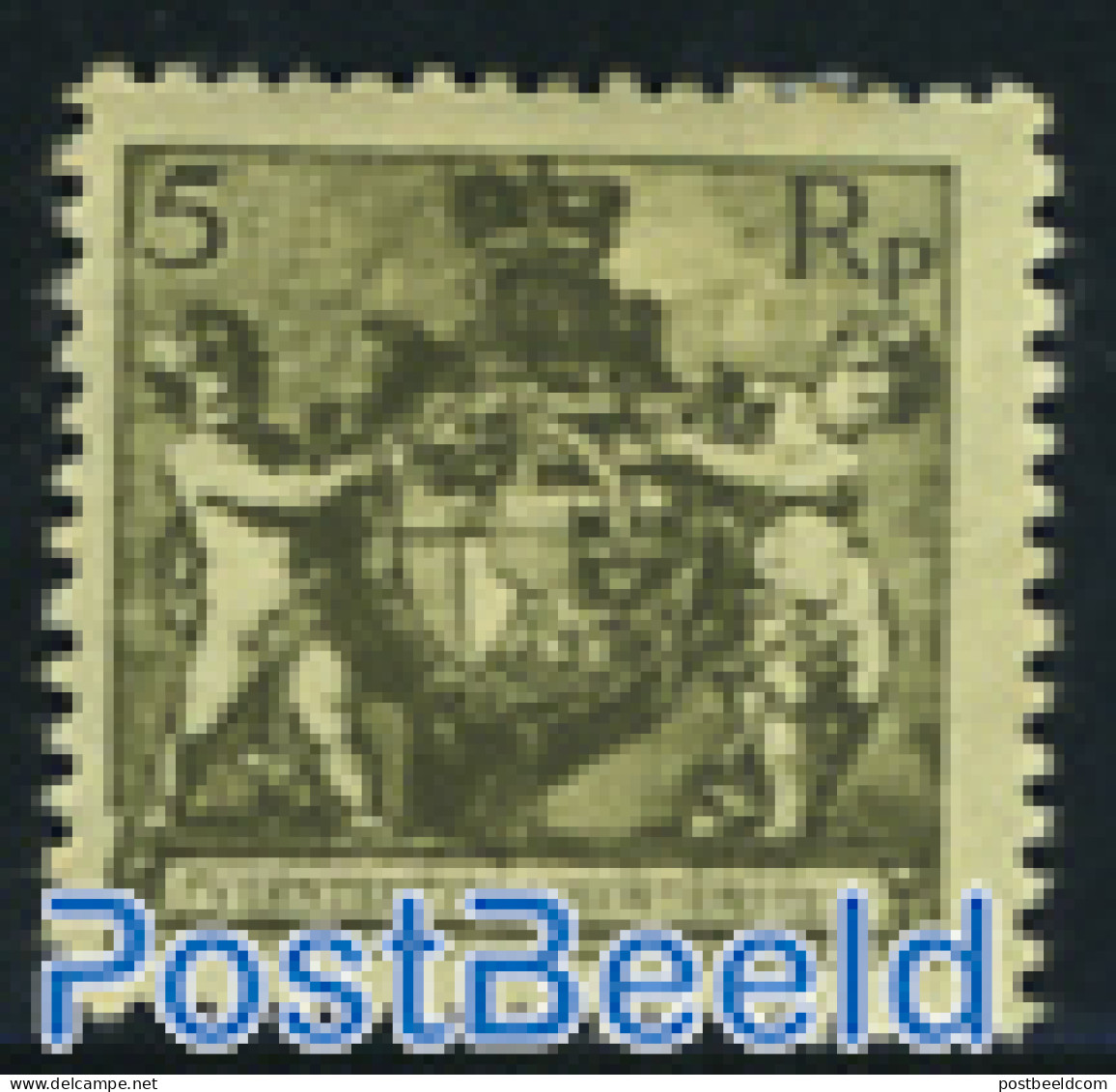 Liechtenstein 1921 5Rp, Perf. 12.5, Stamp Out Of Set, Unused (hinged) - Unused Stamps