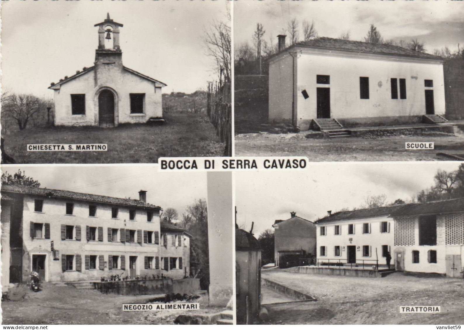 BOCCA DI SERRA-CAVASO-TREVISO-MULTIVEDUTE-CARTOLINA VERA FOTOGRAFIA NON VIAGGIATA -1955-1960 - Treviso