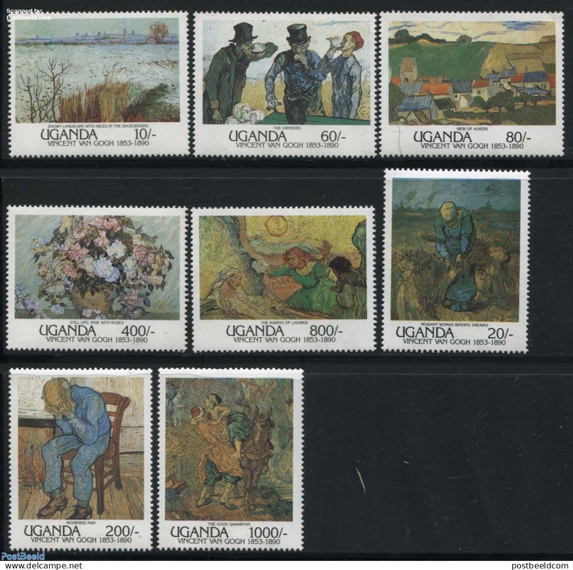 Uganda 1991 Vincent Van Gogh 8v, Mint NH, Art - Modern Art (1850-present) - Vincent Van Gogh - Other & Unclassified
