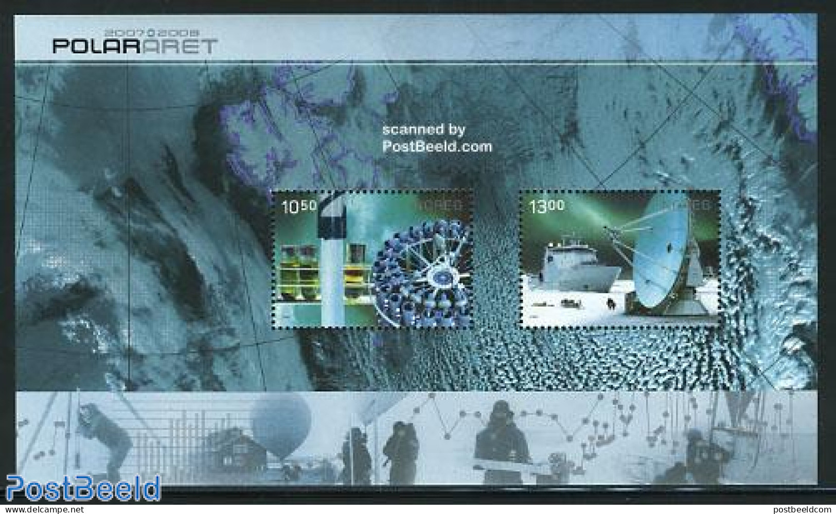 Norway 2007 Int. Polar Year S/s, Mint NH, Science - Transport - The Arctic & Antarctica - Telecommunication - Ships An.. - Nuevos