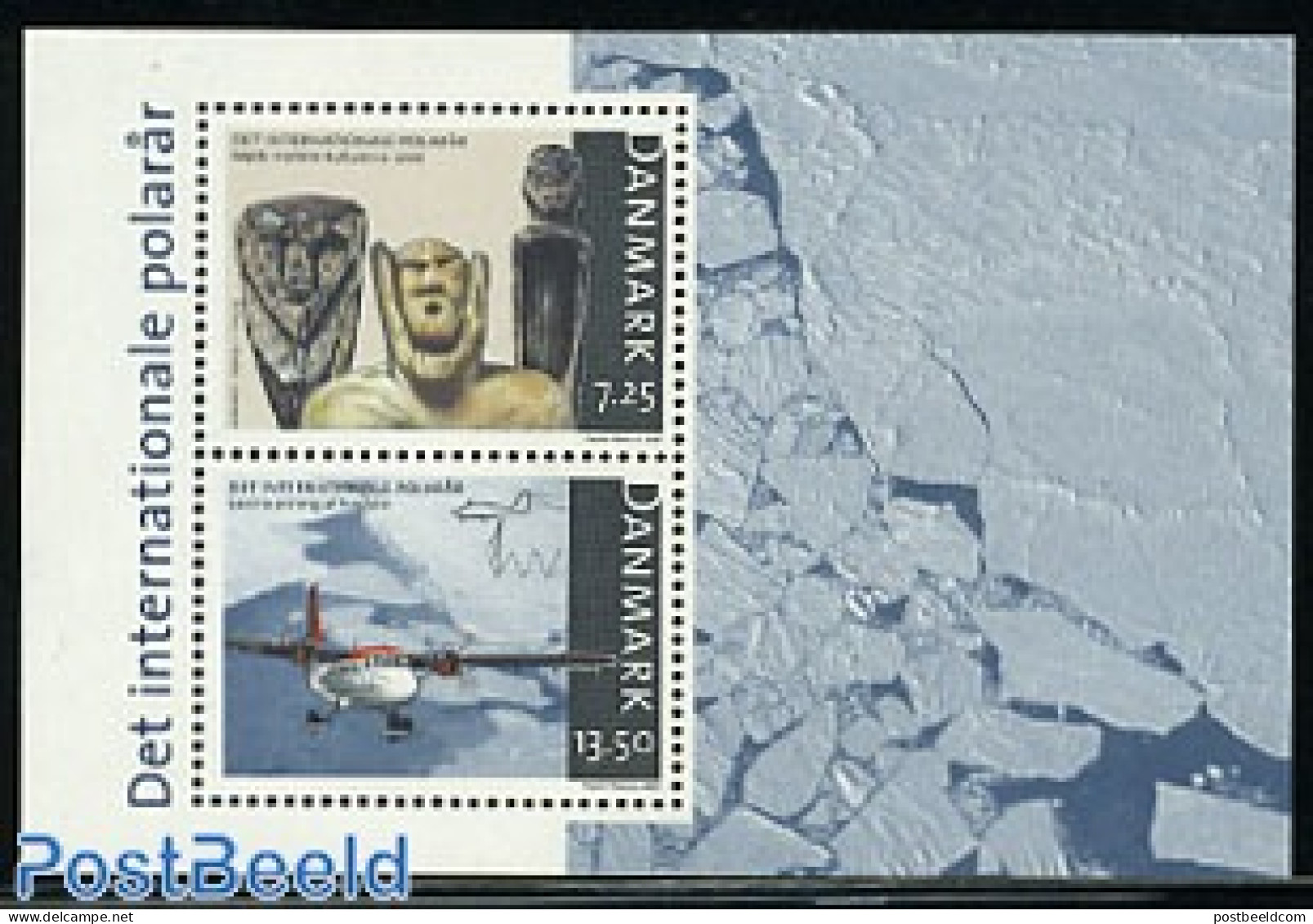 Denmark 2007 Int. Polar Year S/s, Mint NH, Science - Transport - The Arctic & Antarctica - Aircraft & Aviation - Art -.. - Ungebraucht