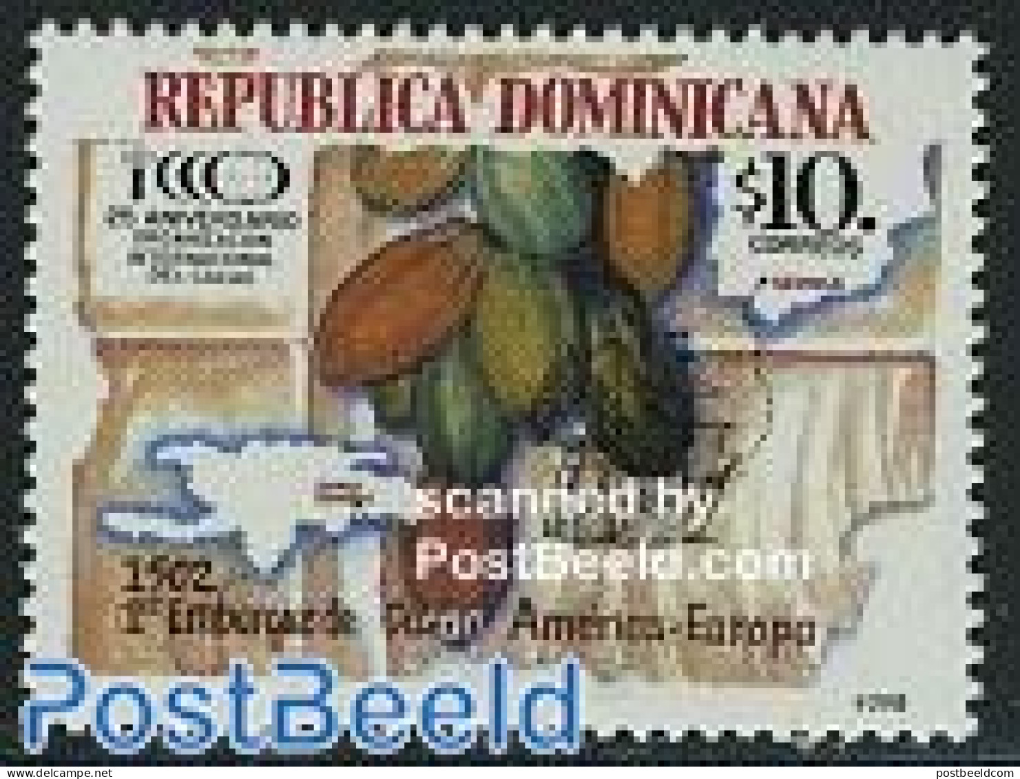 Dominican Republic 1998 Cacao Organisation 1v, Mint NH, Health - Transport - Various - Food & Drink - Ships And Boats .. - Food