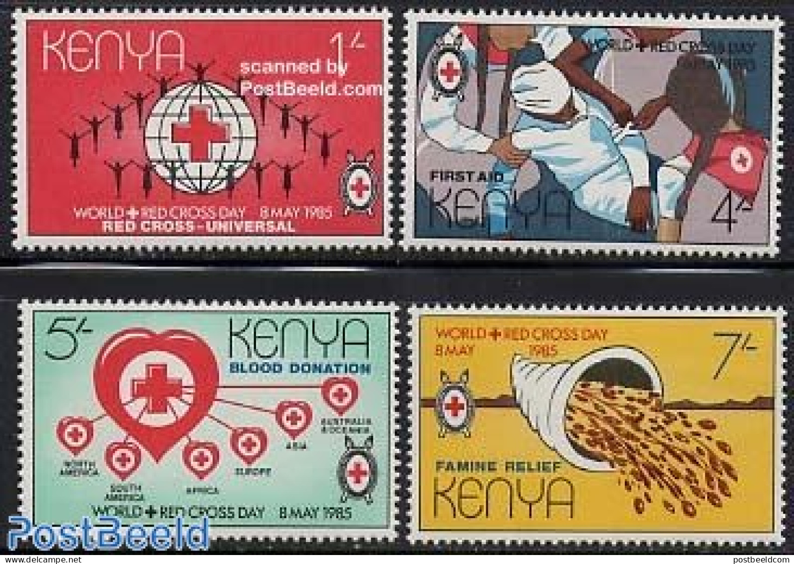 Kenia 1985 Red Cross 4v, Mint NH, Health - Red Cross - Red Cross