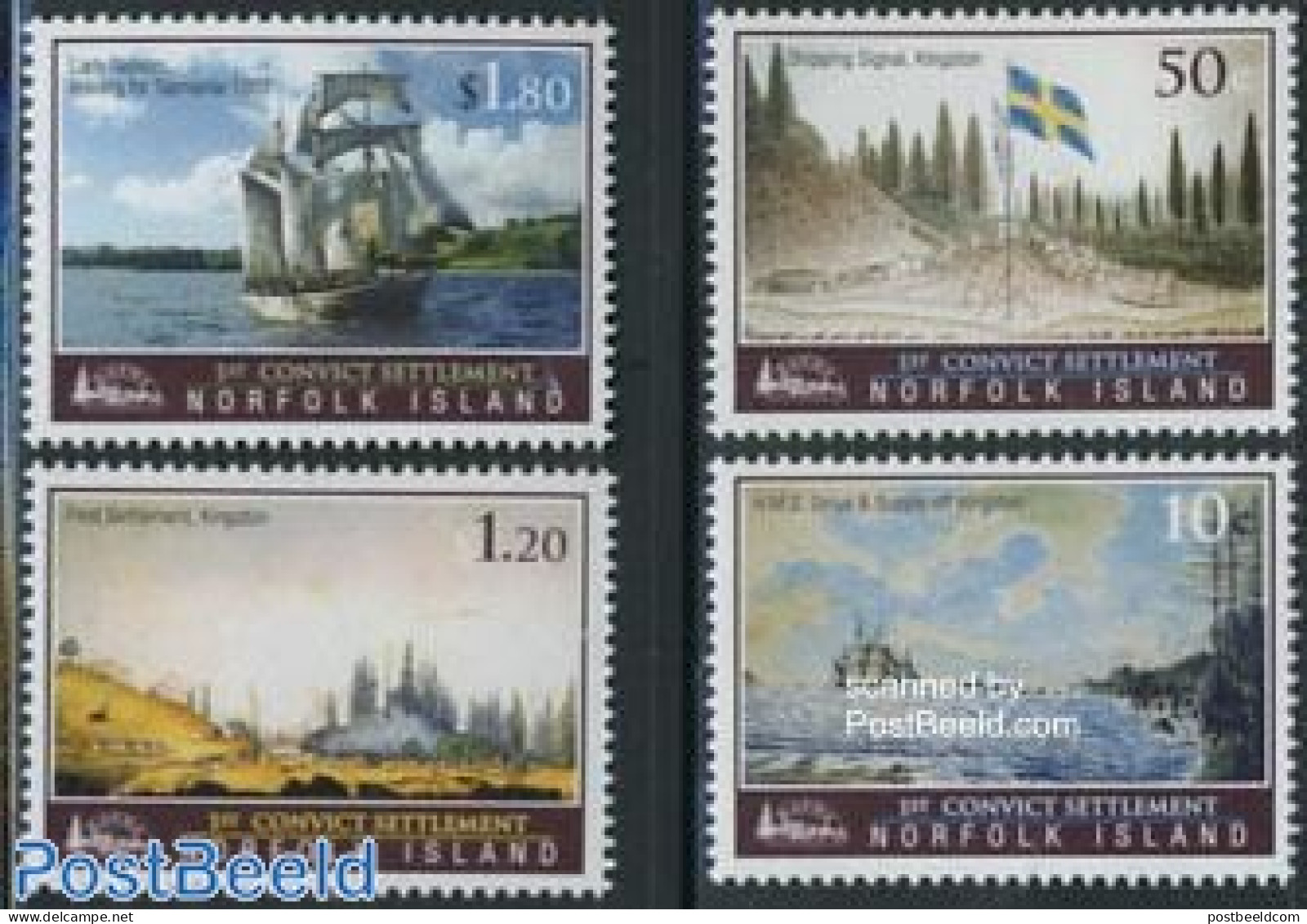 Norfolk Island 2007 Convict Settlement 4v, Mint NH, History - Transport - Flags - Ships And Boats - Boten