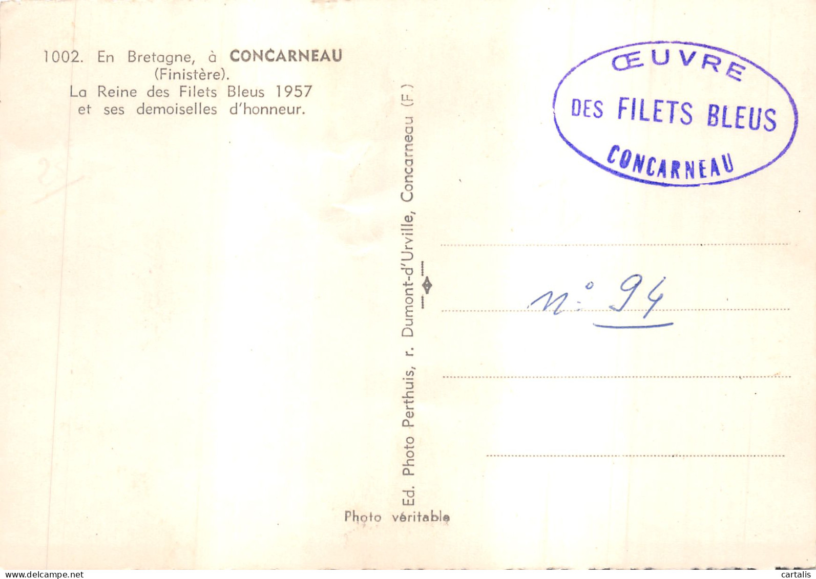 29-CONCARNEAU-REINE DES FILETS BLEUS-N 599-A/0063 - Concarneau