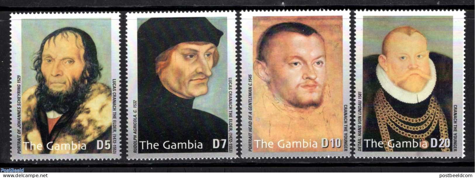 Gambia 2003 Lucas Cranach Paintings 4v, Mint NH, Art - Paintings - Gambia (...-1964)