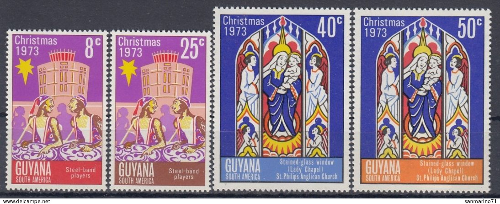 GUYANA 447-450,unused,Christmas 1973 - Guyana (1966-...)